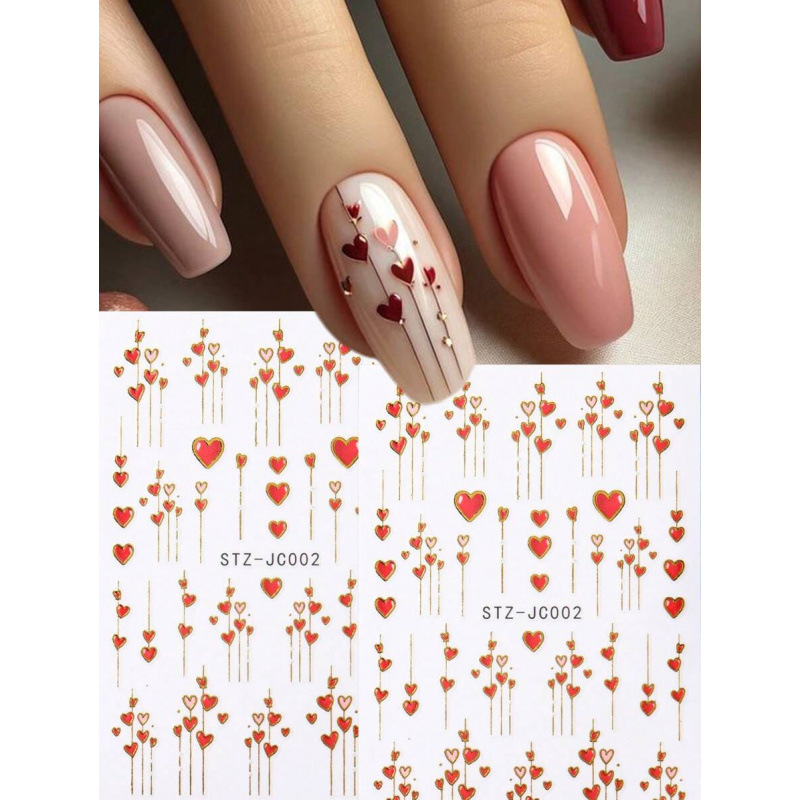 Nálepky na nechty s hadím vzorom a dizajnom hviezdo-mesiac, sada 2 kusy, model SH52562840, exkluzív export cezhranične, vianočné dizajny