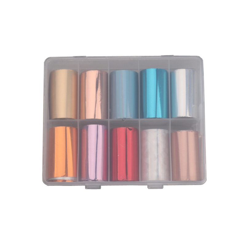 Set na nail art z papiera so vzorom hviezdneho neba, PVC materiál, jednoduchý štýl, licencovaná súkromná značka