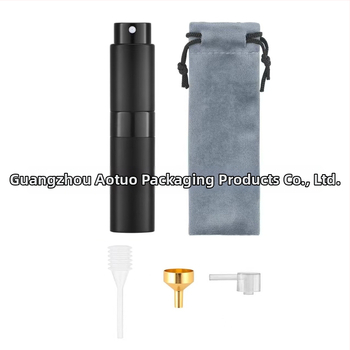 AOTO sada tri sekcií otočných fliaš na parfum s rozprašovačom, hliníkové telo s elektroplating povrchom