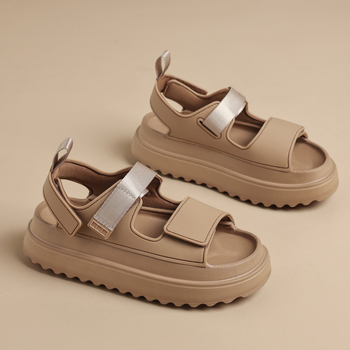 Moterų romėniški sandalai su Velcro užsegimu | viršutinė TPU medžiaga, EVA padas, apvalus pirštas, vidinė medžiaga audinys, 2025 m. pavasario leidimas