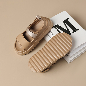 Moterų romėniški sandalai su Velcro užsegimu | viršutinė TPU medžiaga, EVA padas, apvalus pirštas, vidinė medžiaga audinys, 2025 m. pavasario leidimas