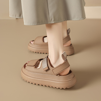 Moterų romėniški sandalai su Velcro užsegimu | viršutinė TPU medžiaga, EVA padas, apvalus pirštas, vidinė medžiaga audinys, 2025 m. pavasario leidimas