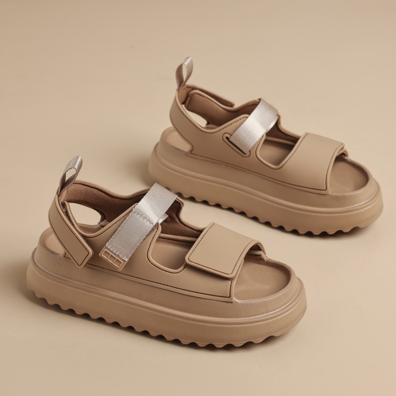 Moterų romėniški sandalai su Velcro užsegimu | viršutinė TPU medžiaga, EVA padas, apvalus pirštas, vidinė medžiaga audinys, 2025 m. pavasario leidimas