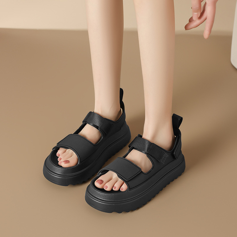 Moterų romėniški sandalai su Velcro užsegimu | viršutinė TPU medžiaga, EVA padas, apvalus pirštas, vidinė medžiaga audinys, 2025 m. pavasario leidimas