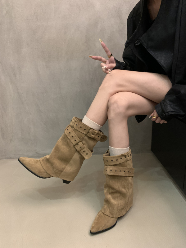 Martin čizme PU gornji dio, okrugli vrh, srednja peta 3-5 cm, srednja visina potkoljenice