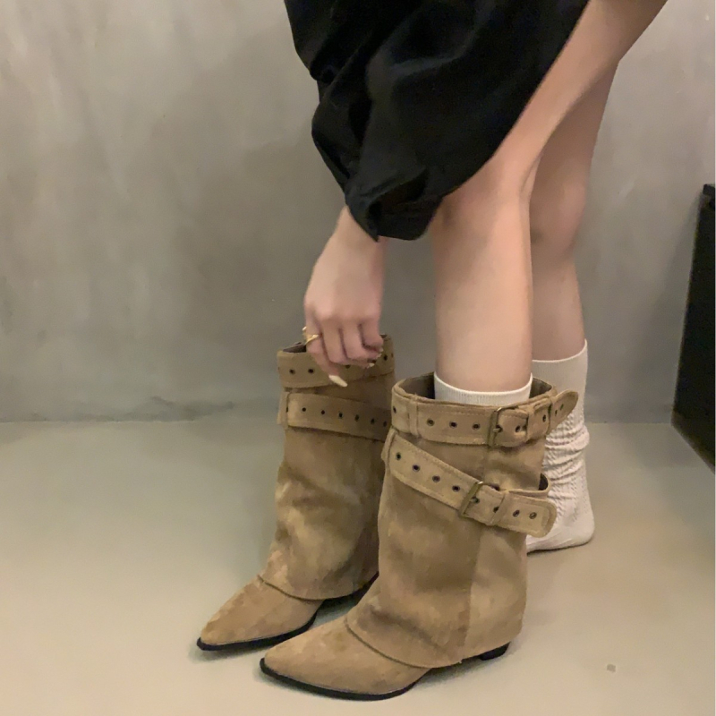 Martin čizme PU gornji dio, okrugli vrh, srednja peta 3-5 cm, srednja visina potkoljenice