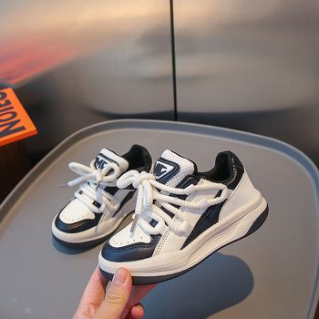 Dječje tenisice za trčanje, unisex, prednje vezanje, gornji dio od umjetne kože, gumeni potplat, protuklizne i otporne, Tiger Monitor, jesen