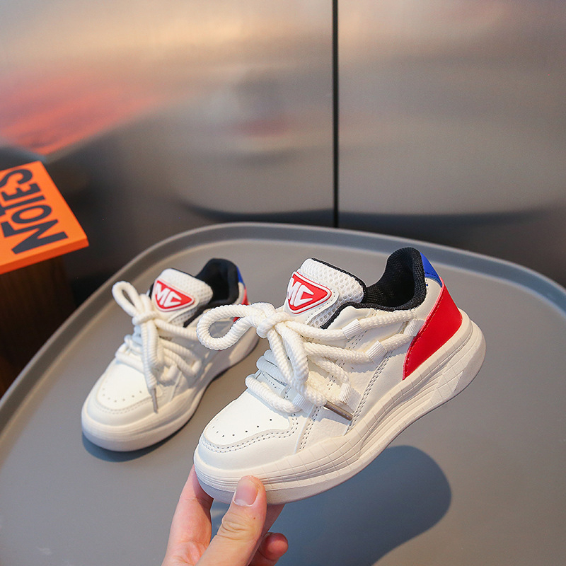 Dječje tenisice za trčanje, unisex, prednje vezanje, gornji dio od umjetne kože, gumeni potplat, protuklizne i otporne, Tiger Monitor, jesen