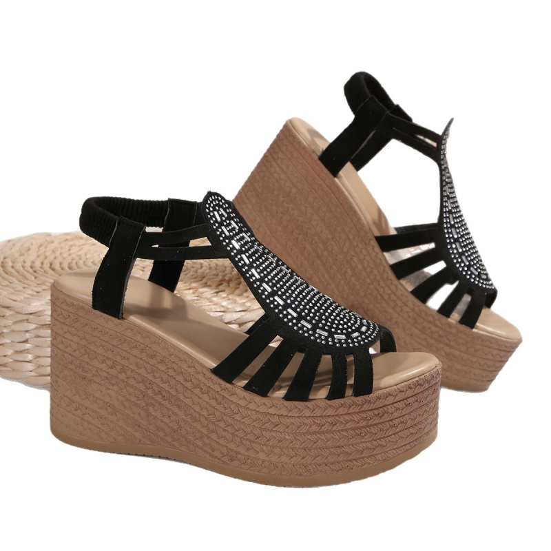 Rimske sandale s prstom u obliku ribe, PU gornji dio, gumena potplata, stražnji vučni lanac, ljeto 2025