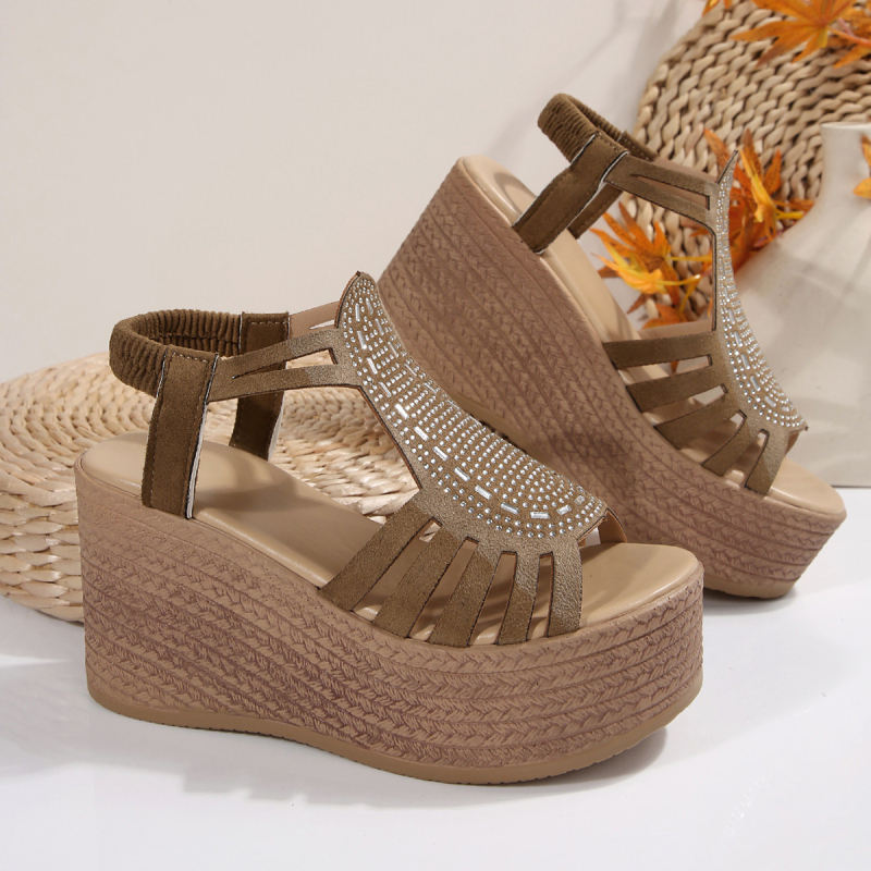 Rimske sandale s prstom u obliku ribe, PU gornji dio, gumena potplata, stražnji vučni lanac, ljeto 2025