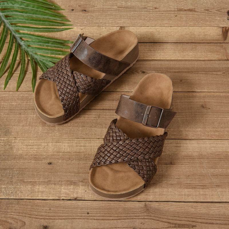 Ženske sandale s T-strap, PU gornji dio, EVA potplat, zaobljena prst, euro-američki stil, proljeće 2025