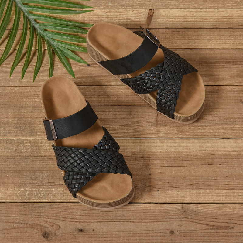 Ženske sandale s T-strap, PU gornji dio, EVA potplat, zaobljena prst, euro-američki stil, proljeće 2025