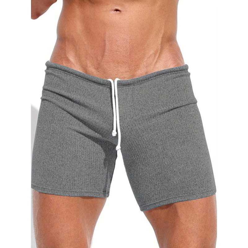 Muške šorce s elastičnim pojasom, Lycra tkanina, fleece podstava, slobodan kroj, za sve sezone