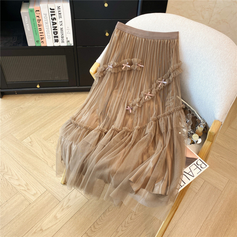 Suknja A-linije, srednje duljine, visokim strukom, visoka elastičnost, akrilna tkanina (95%+)