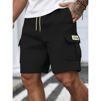 Muške šorts od waffle pletenine, lagane prozračne tkanine, elastični pojas, udoban kroj, fleece podstava