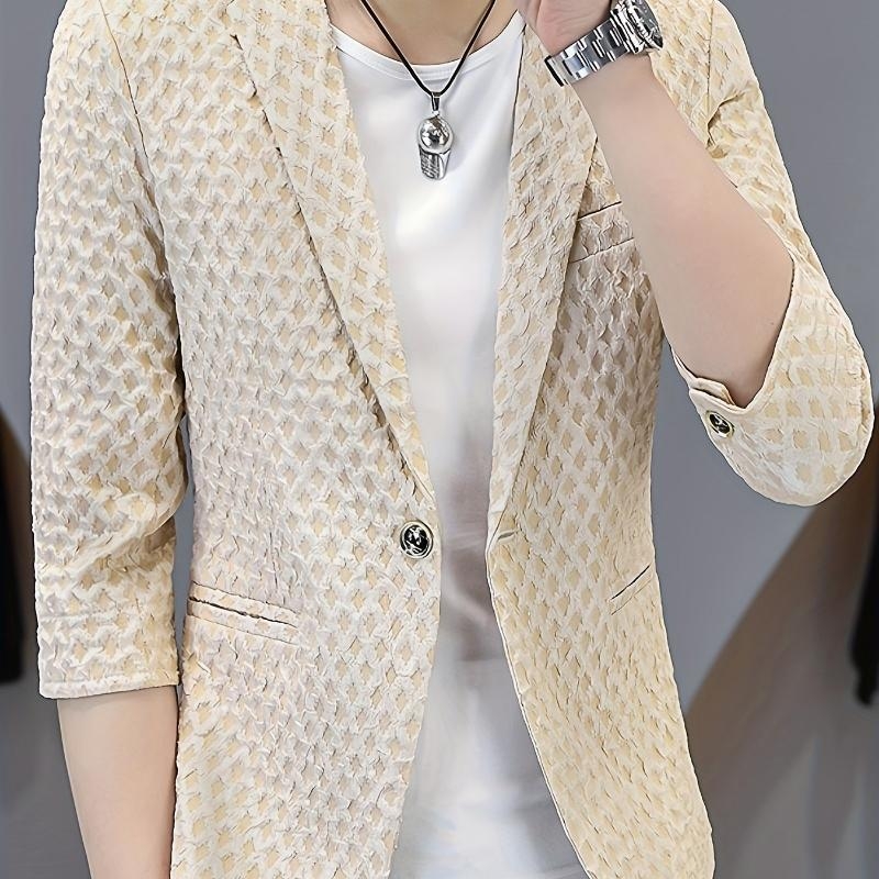 Pánsky ohňovzdorný oblek pre administratívnu/súdnú uniformu, Corduroy vonkajšok, ľanové hlavné tkanivo, jar 2025