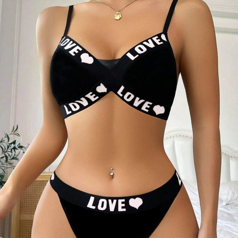 Set grudnjaka s čipkom, prozračan komfor, 3/4 kupa, bez oblikovanih košarica, stražnje kopčanje s tri reda kukica, fiksne dvostruke naramenice