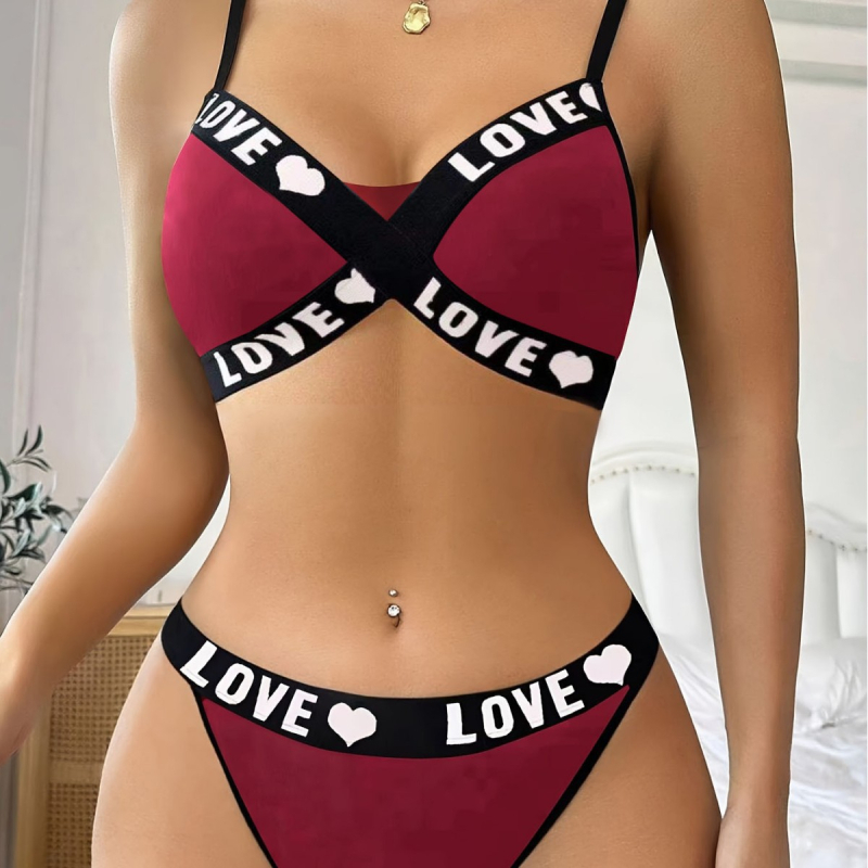 Set grudnjaka s čipkom, prozračan komfor, 3/4 kupa, bez oblikovanih košarica, stražnje kopčanje s tri reda kukica, fiksne dvostruke naramenice