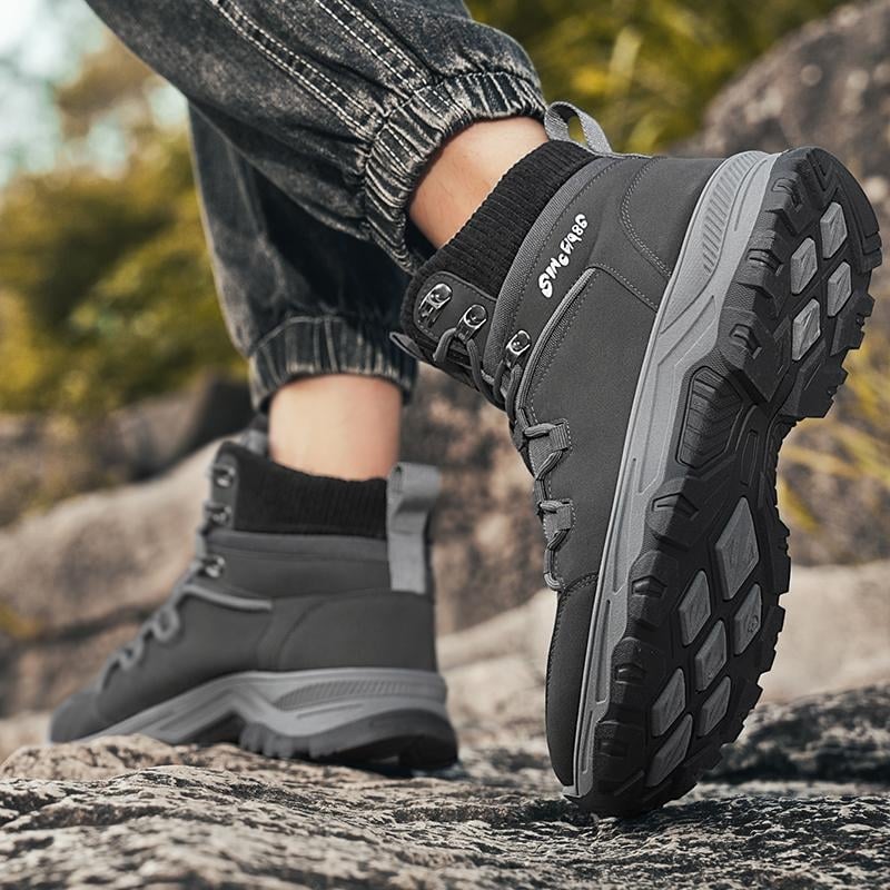 Pánske canvas turistické topánky so strednou výškou lýtka, PU stielka a injektovaná podrážka — Z376 Dragon (Jeseň 2025)