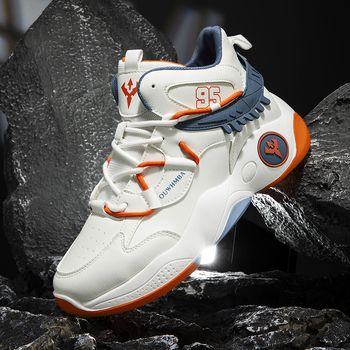 Ανδρικά Παπούτσια Μπάσκετ με Ψηλό Άνω Μέρος, Διαπνέουσα Τεχνολογία, Κορδόνια Εμπρός, Αντιολισθητική Σόλα