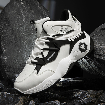 Ανδρικά Παπούτσια Μπάσκετ με Ψηλό Άνω Μέρος, Διαπνέουσα Τεχνολογία, Κορδόνια Εμπρός, Αντιολισθητική Σόλα