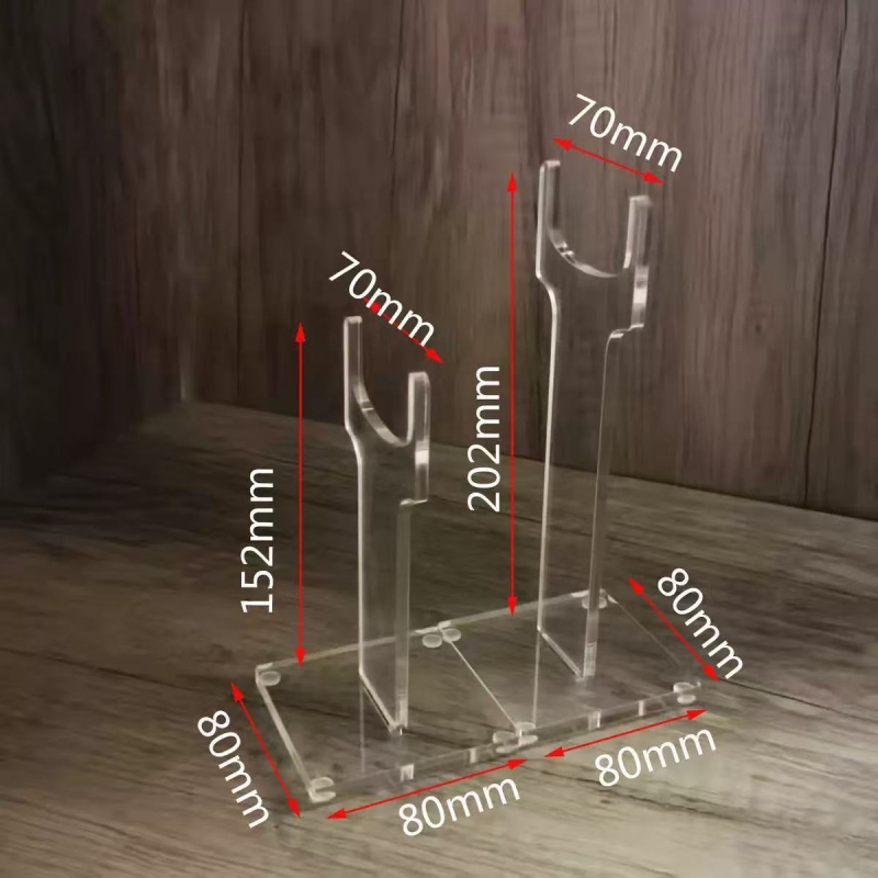 Akrylový stojan na zobrazenie modelových zbraní — stolný displej, 1 vrstva, vhodný pre domov aj špecializované obchody