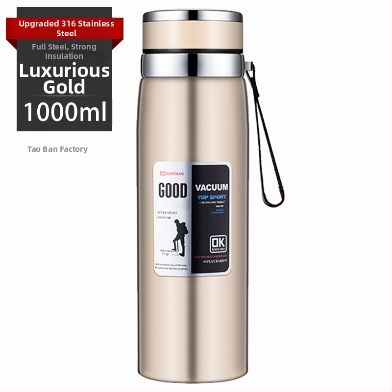 Termos z nehrdzavejúcej ocele, vnútorná nádrž 304, vonkajší plášť 201, športový štýl, prenosný, udržiava teplotu viac než 36 hodín