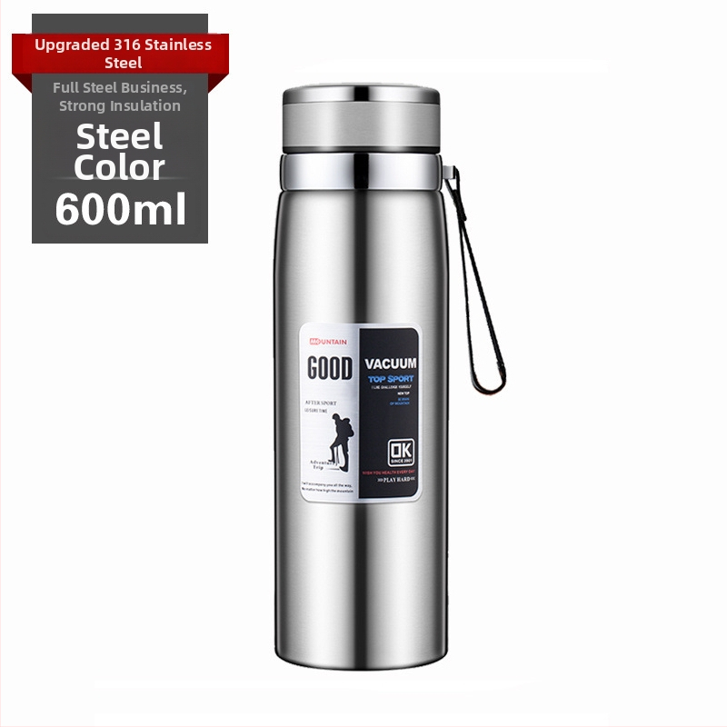 Termos z nehrdzavejúcej ocele, vnútorná nádrž 304, vonkajší plášť 201, športový štýl, prenosný, udržiava teplotu viac než 36 hodín