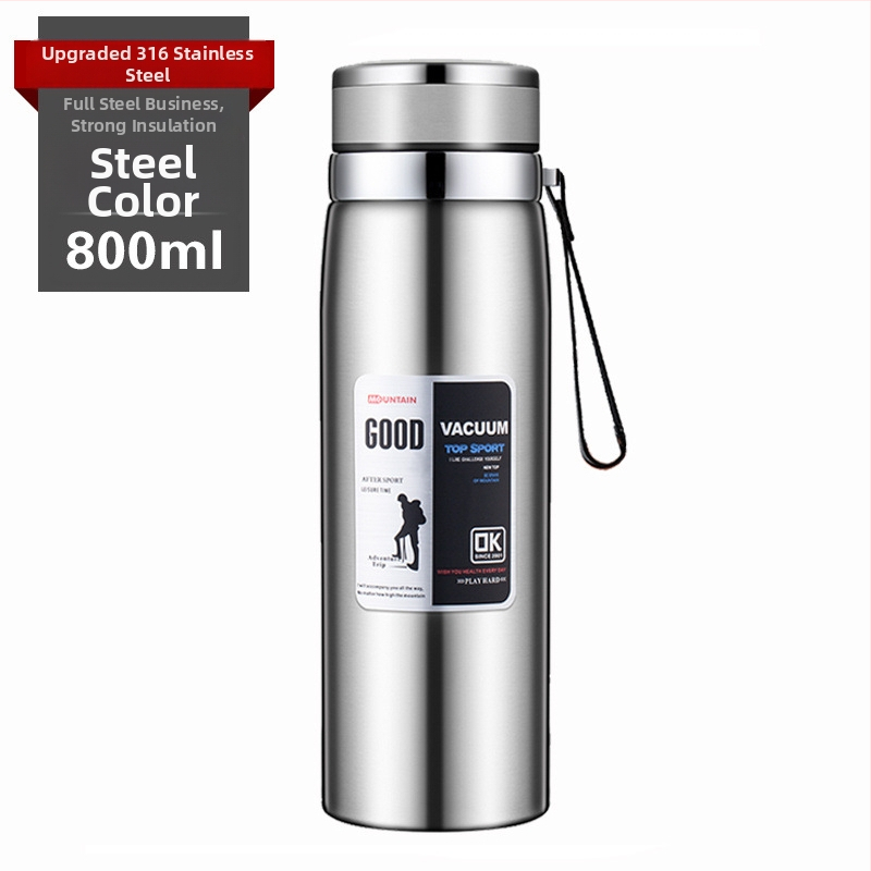 Termos z nehrdzavejúcej ocele, vnútorná nádrž 304, vonkajší plášť 201, športový štýl, prenosný, udržiava teplotu viac než 36 hodín