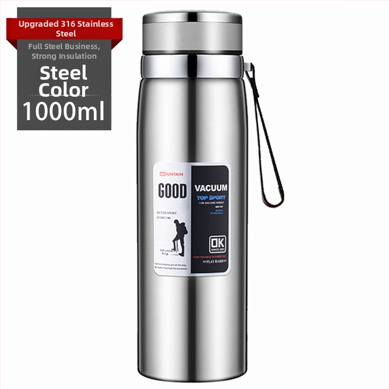 Termos z nehrdzavejúcej ocele, vnútorná nádrž 304, vonkajší plášť 201, športový štýl, prenosný, udržiava teplotu viac než 36 hodín