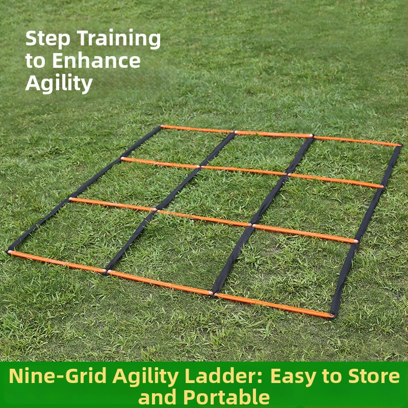 Sada pevnej agility ladder: mäkká rebrík, rebrík zo šnúry a rýchlostný rebrík pre futbalový tréning