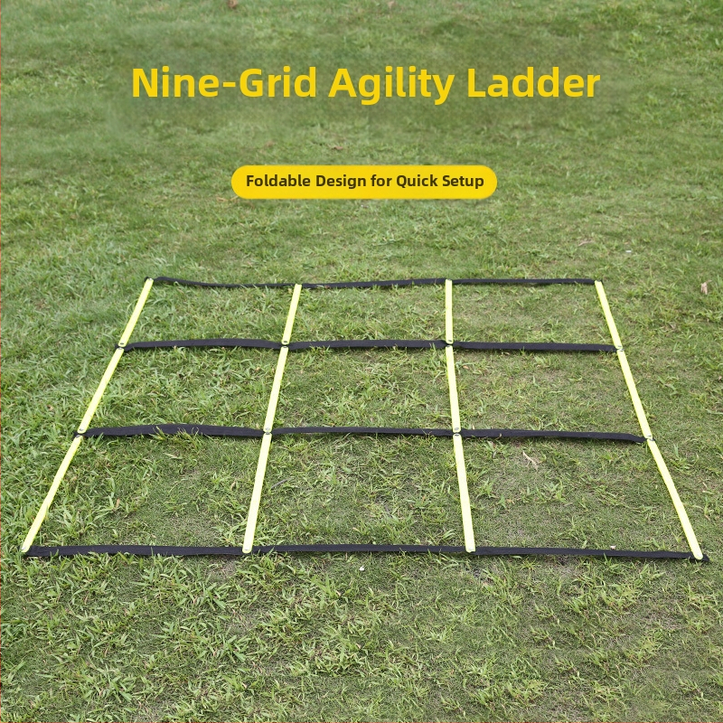 Sada pevnej agility ladder: mäkká rebrík, rebrík zo šnúry a rýchlostný rebrík pre futbalový tréning