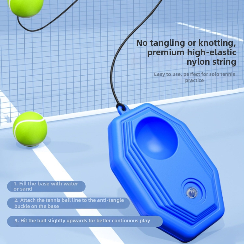 Tenisa reketes trenēšanas komplekts iesācējiem – patstāvīgai apmācībai ar vadu, alumīnija sakausējums (Materiāls: alumīnija sakausējums; Sports: teniss; Scenāriji: galda teniss un badminton)