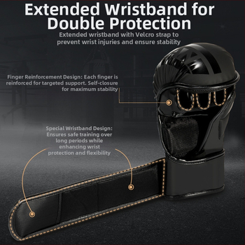 Boxovacie rukavice pre dospelých - profesionálny tréning, Muay Thai rukavice s polprstami, model ltao1003836576, značka Haichao Department Store Factory