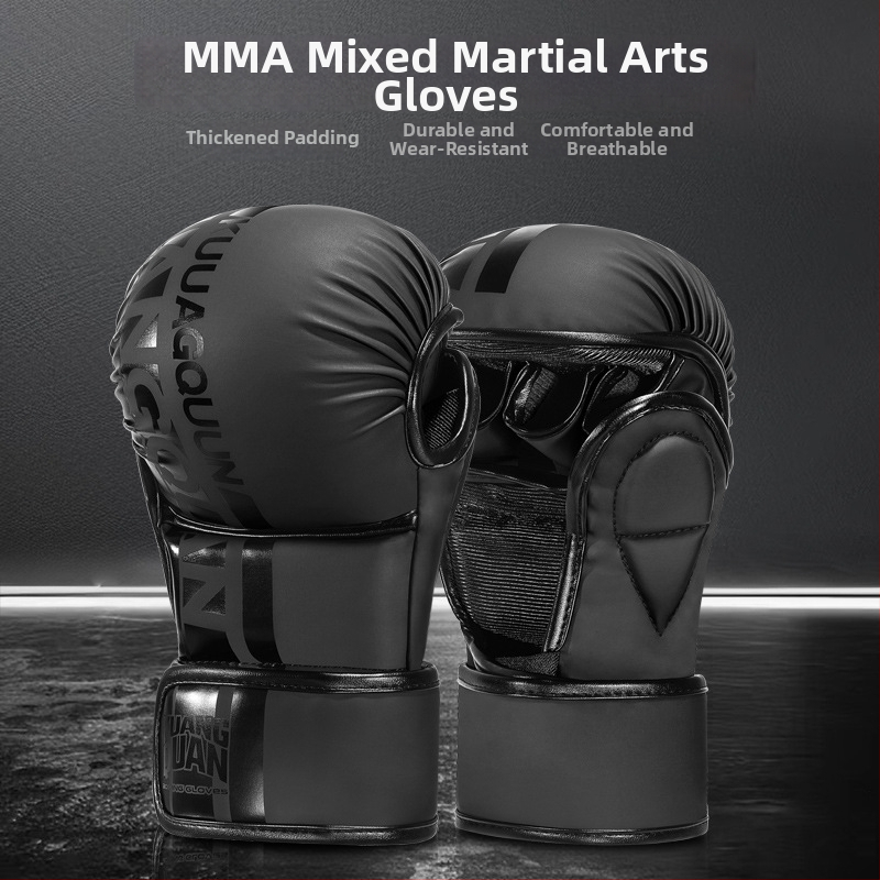 Boxovacie rukavice pre dospelých - profesionálny tréning, Muay Thai rukavice s polprstami, model ltao1003836576, značka Haichao Department Store Factory