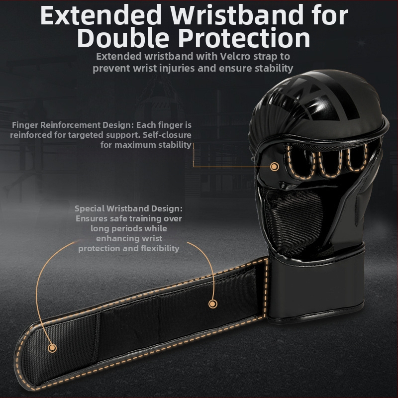 Boksa cimdi pieaugušajiem - profesionāls treniņš, Muay Thai cimdi ar pirkstu daļām, modelis ltao1003836576, zīmols Haichao Department Store Factory