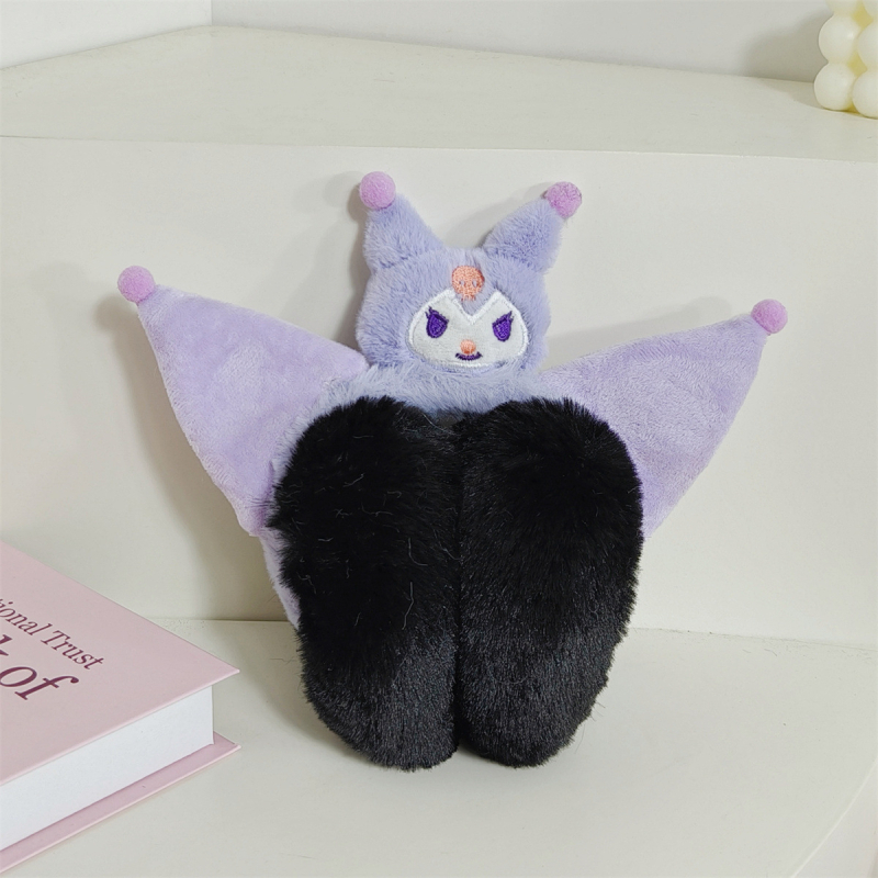 Plyšové skladacie ušné náušníky s 3D zvieracími ušami pre deti – zimné teplo a ochrana proti chladu