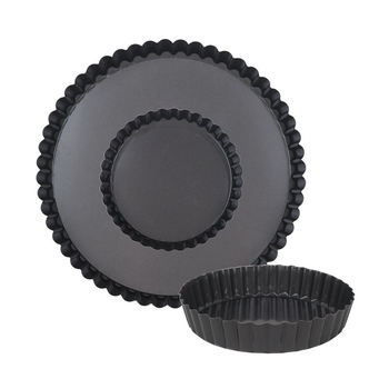 Ümmargune kookvorm krizantemitaolise äärmega, mitteslibv, eemaldatava põhja, süsinikterasest, mudel T-635