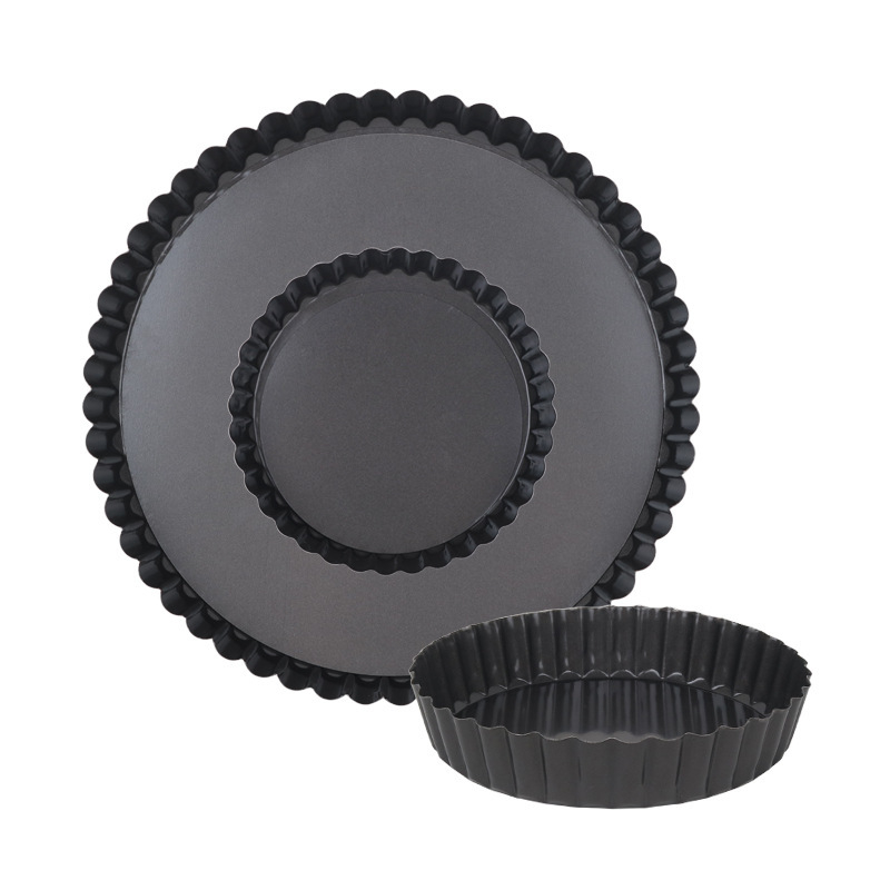 Ümmargune kookvorm krizantemitaolise äärmega, mitteslibv, eemaldatava põhja, süsinikterasest, mudel T-635