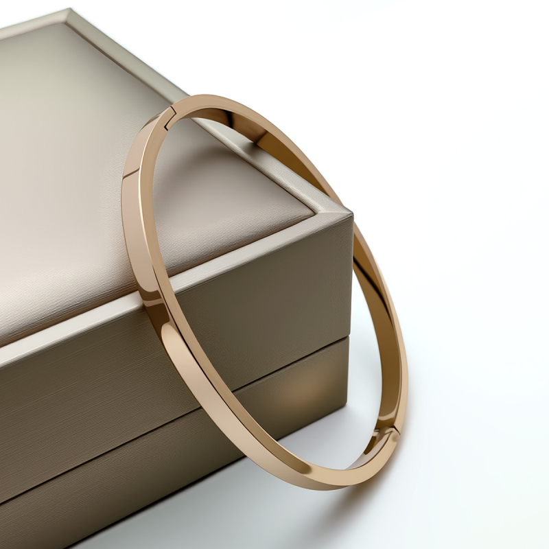 Náramok z nehrdzavejúcej ocele, elektroplátovaný, model A-002, 15 g