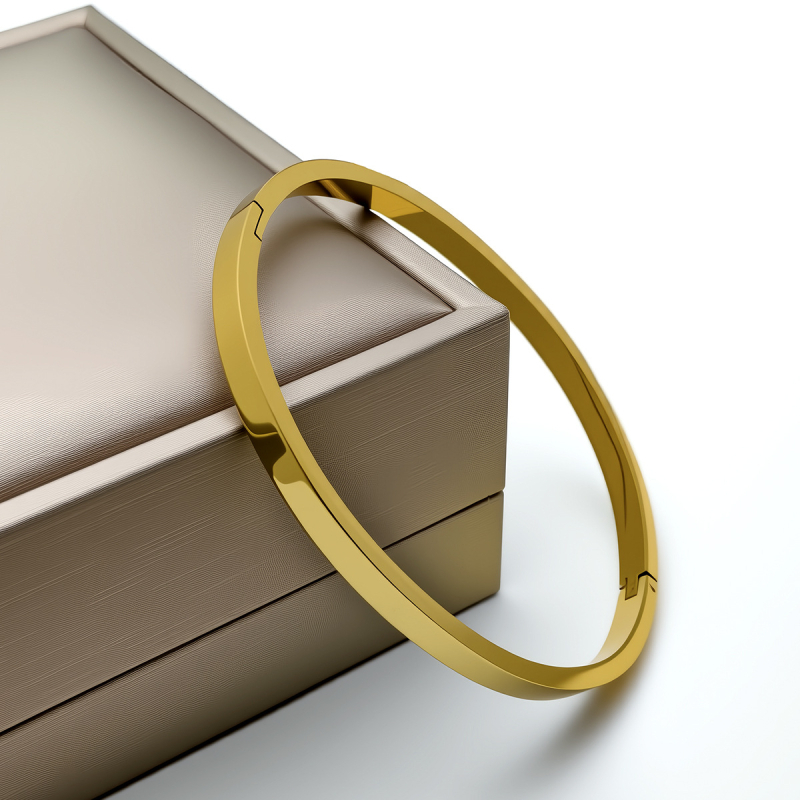 Náramok z nehrdzavejúcej ocele, elektroplátovaný, model A-002, 15 g