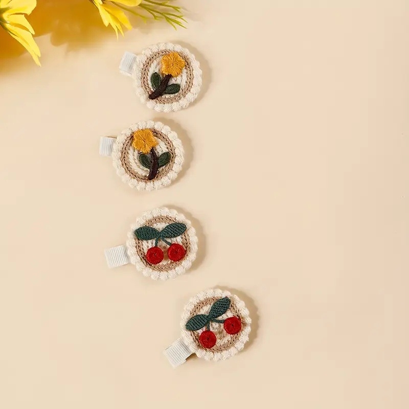 Sponka do vlasov pre deti v tvare mašličky, ručne vyrobená z textilu, Séria Princezná