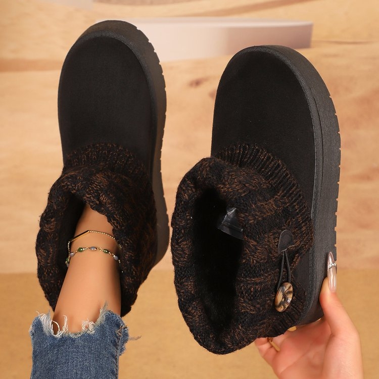 Ženske kratke čizme s resicama, Slip-On, gornji dio od umjetne PU, gumeni potplat, unutarnja umjetna krzna