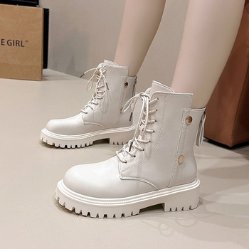 Martin čizme s gornjim dijelom od sintetičke kože, gumena potplata, niski obod, prednje vezivanje, model 6688