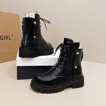 Martin čizme s gornjim dijelom od sintetičke kože, gumena potplata, niski obod, prednje vezivanje, model 6688