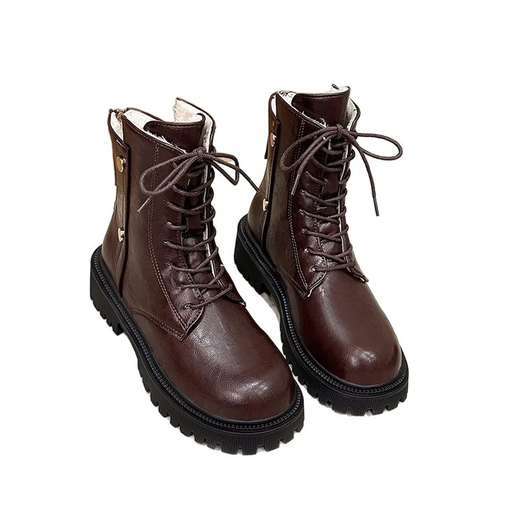 Martin čizme s gornjim dijelom od sintetičke kože, gumena potplata, niski obod, prednje vezivanje, model 6688