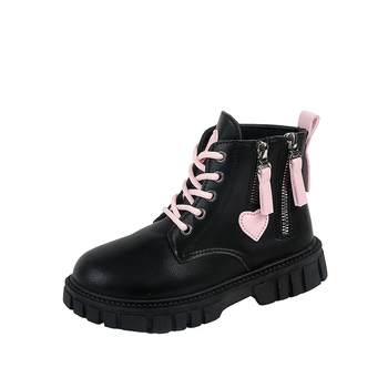 Dječje Martin čizme sa bočnim zatvaračem, sintetička koža, srednje visoke, gumeni potplat