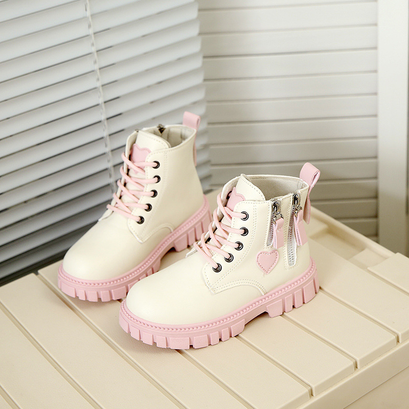 Dječje Martin čizme sa bočnim zatvaračem, sintetička koža, srednje visoke, gumeni potplat