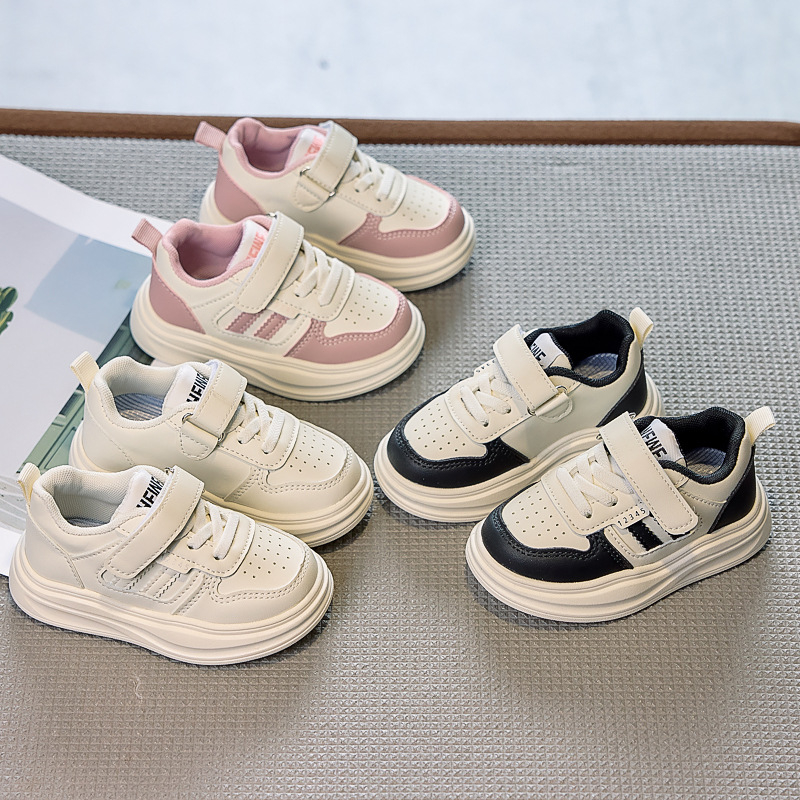 Dječje tenisice od PU kože, casual, s Velcro zatvaračem, prozračne, lagane, gumena potplata