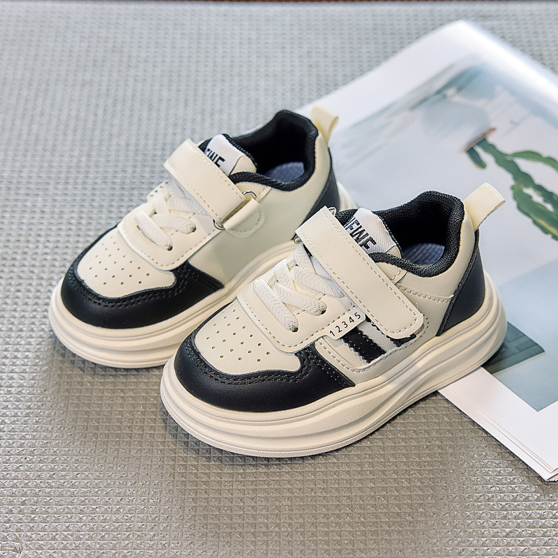 Dječje tenisice od PU kože, casual, s Velcro zatvaračem, prozračne, lagane, gumena potplata